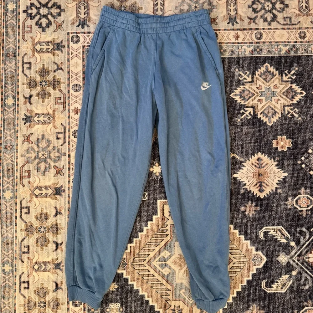 Nike Girl’s Fleece Sweatpants Lounge Joggers Blue Cotton Blend Size XL - Picture 3 of 12